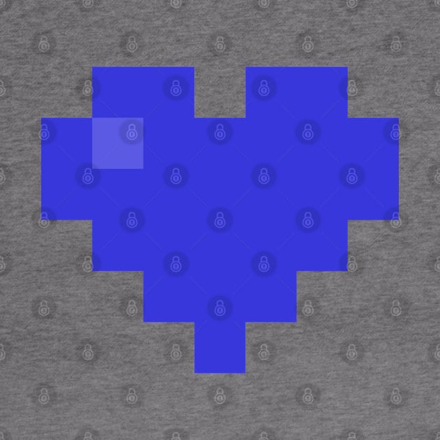 Simple Indigo Pixel Heart by gkillerb